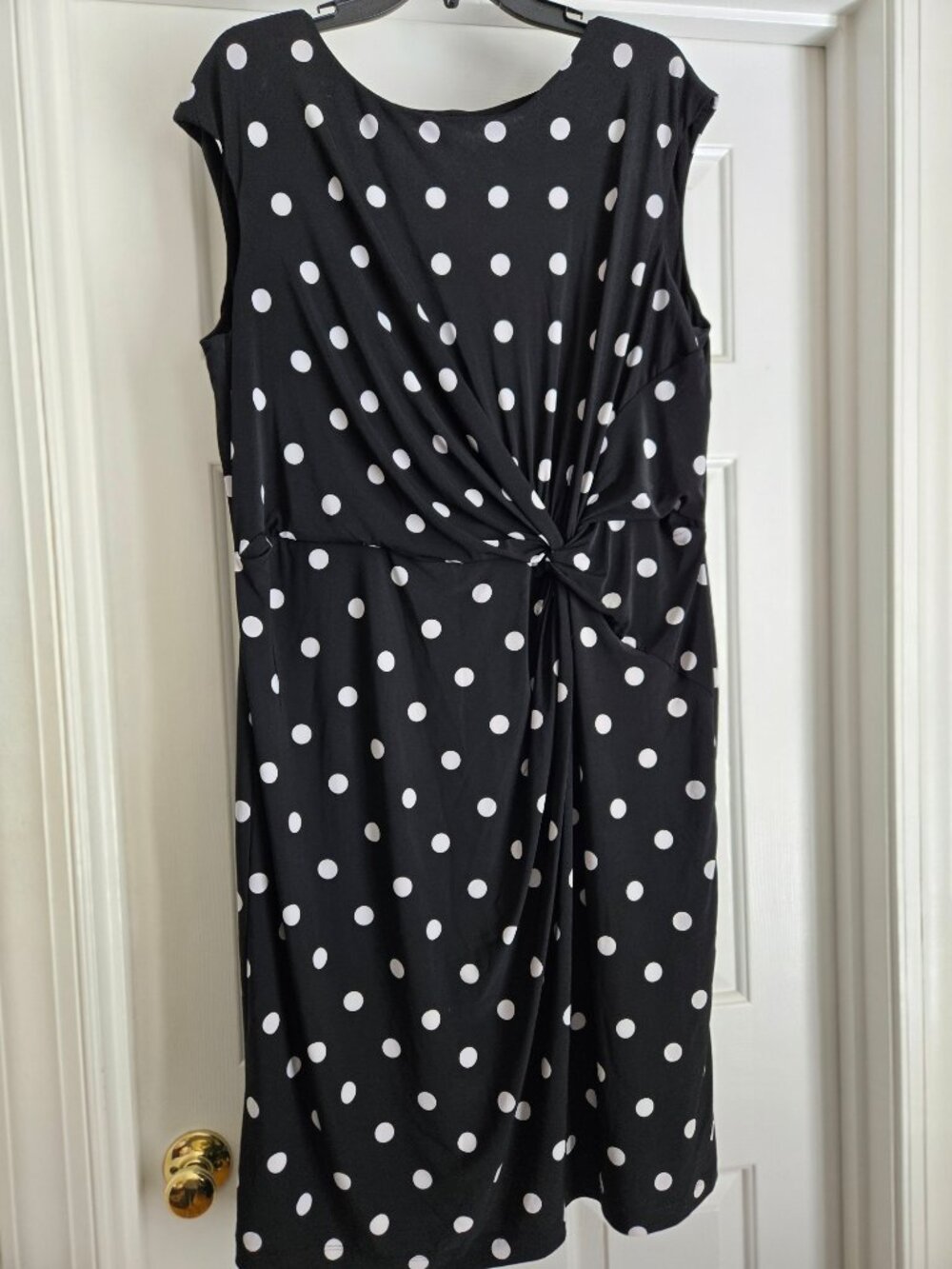 LAUREN Ralph Lauren Dress 18W   Black/White Polka Dot